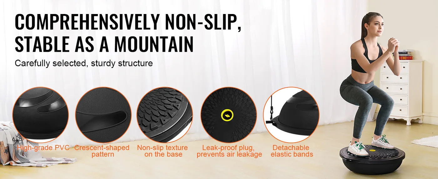 VEVOR half exercise ball non slip textured surface