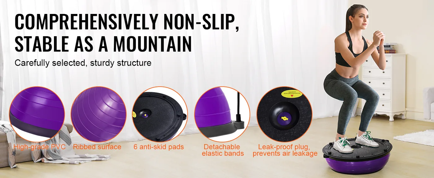 VEVOR half exercise ball non slip textured surface