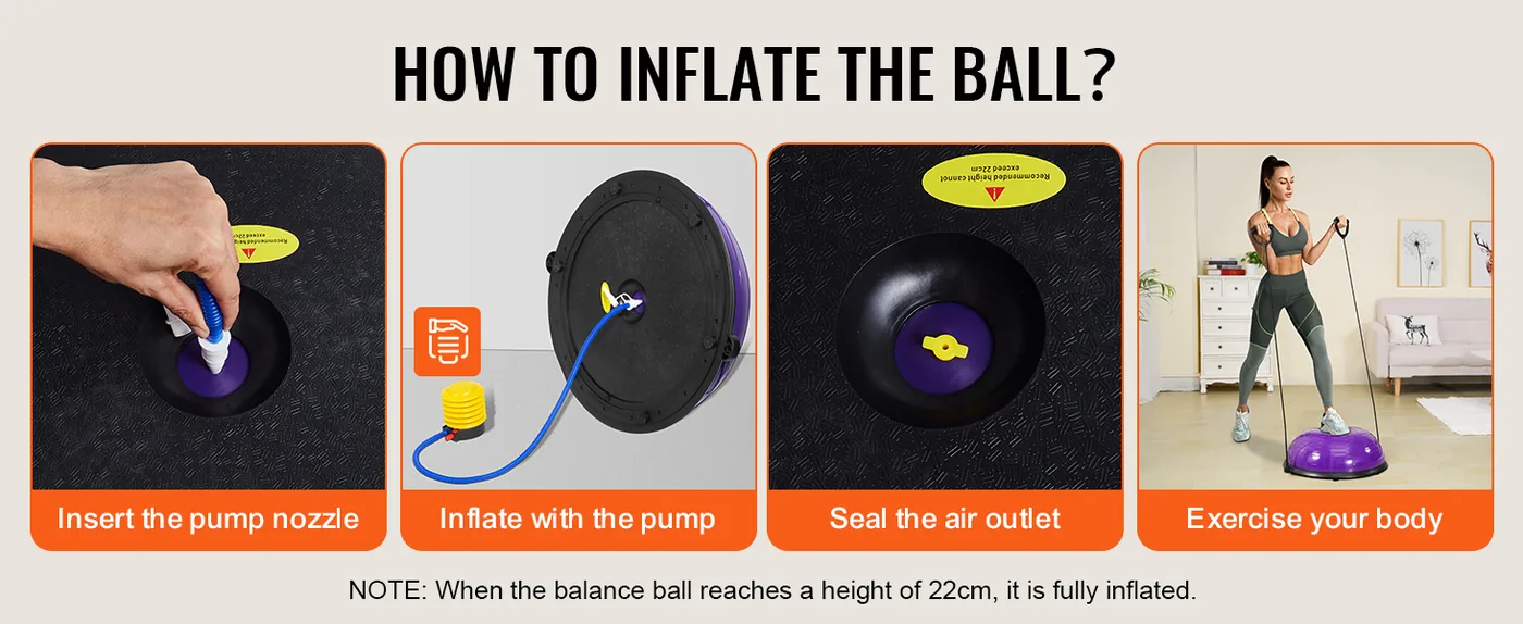VEVOR 23 inch exercise ball load capacity