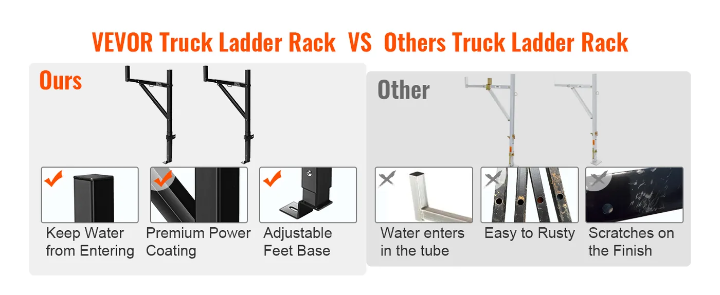 VEVOR Truck Rack Alloy Steel Extension Legs 250 lbs feature 2