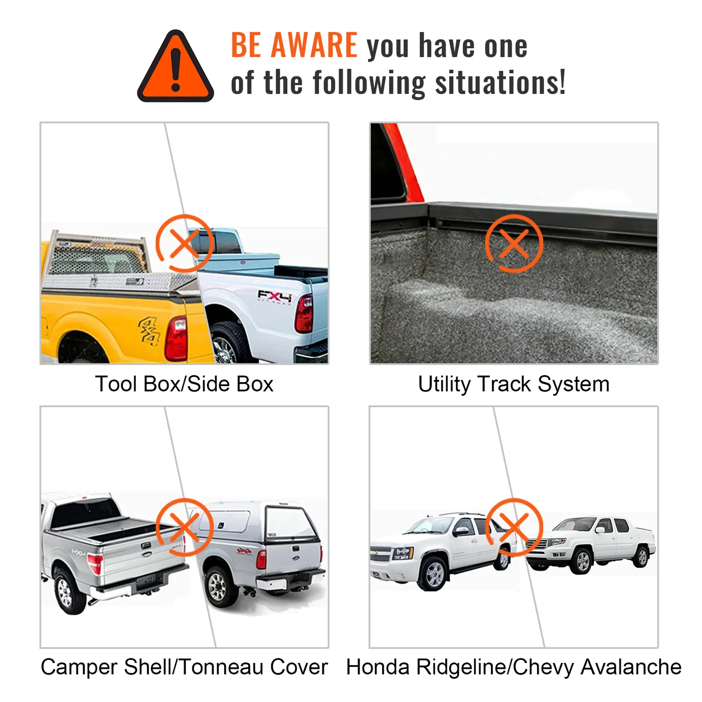 VEVOR Truck Rack Aluminum C-Clamp 800 lbs Vehicle Compatibility