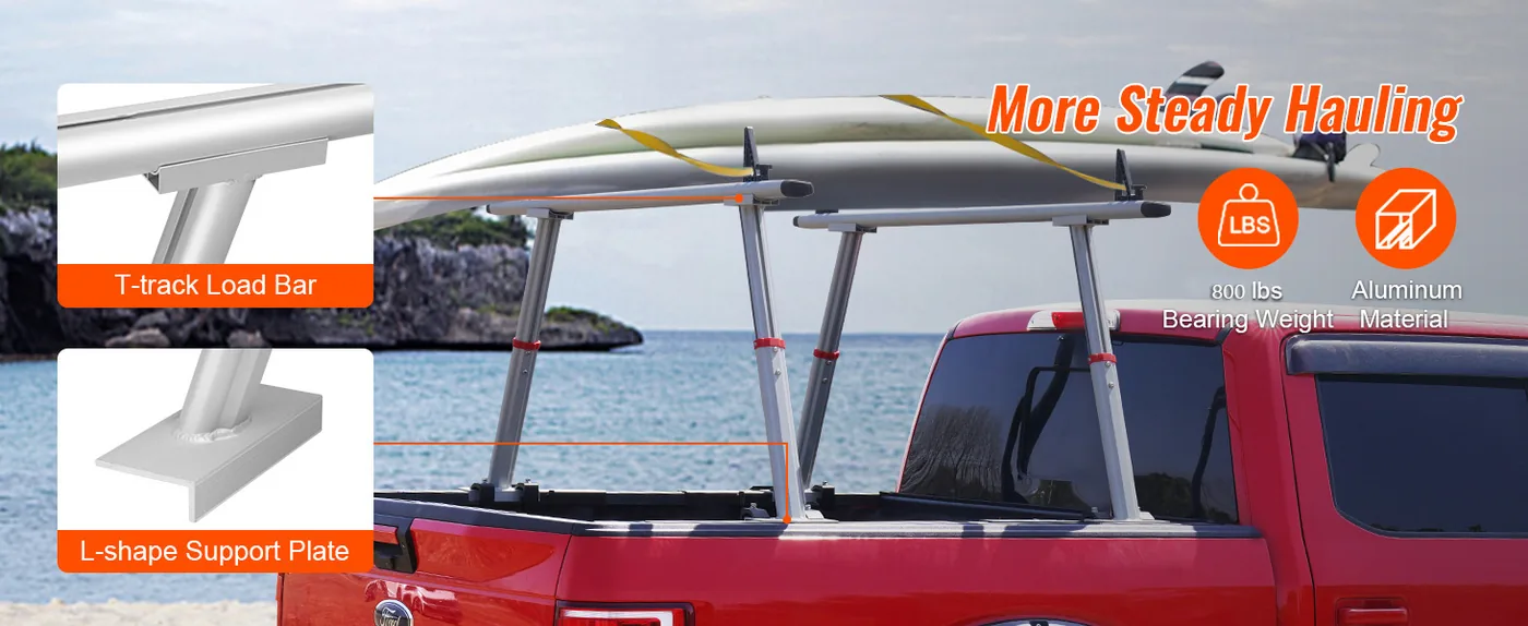 VEVOR Truck Rack Aluminum C-Clamp 500 lbs More Steady Hauling