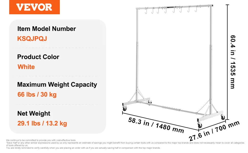 VEVOR Painting Rack White feature 5