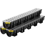 VEVOR Trench Drain System 3 Pcs Stainless steel 100 x 100 mm product image 1