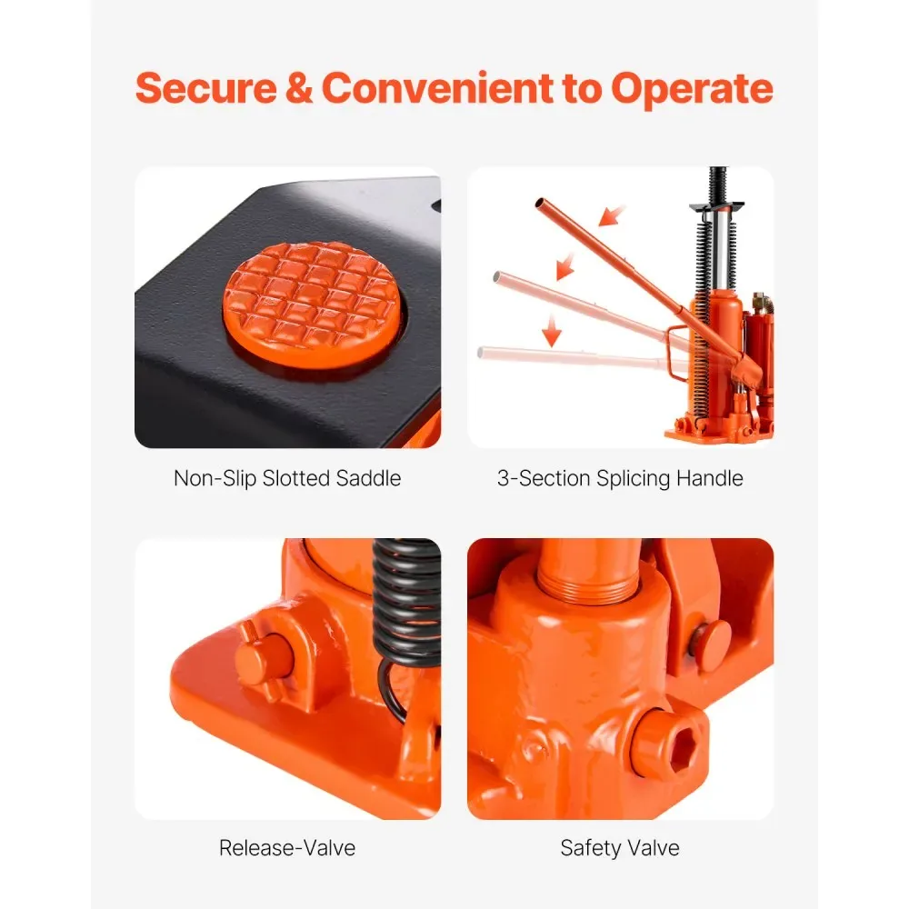 VEVOR Air Hydraulic Bottle Jack Manual + Pneumatic 12 T product image 6