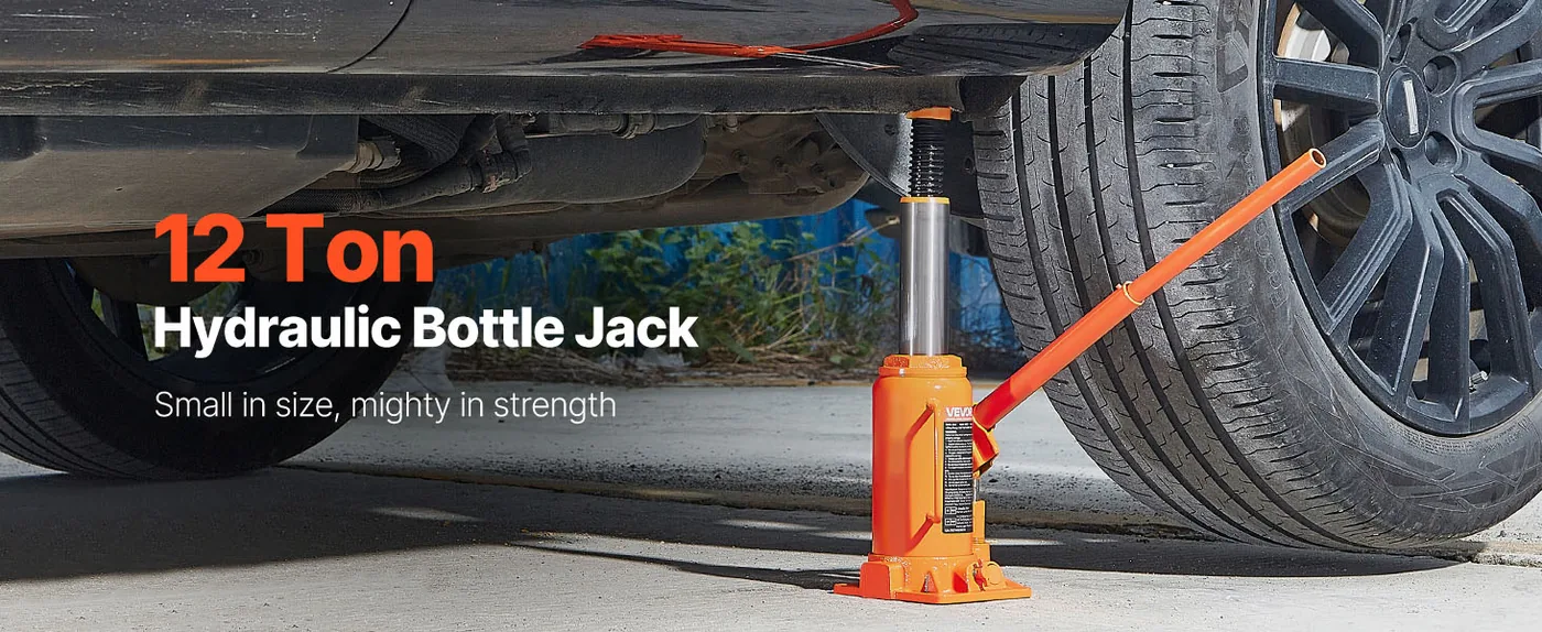 VEVOR Hydraulic Bottle Jack Orange 8-15.8 inch overview