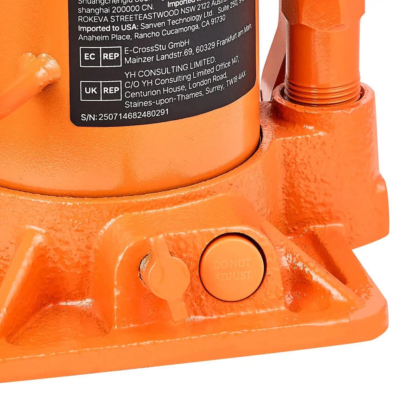 VEVOR Hydraulic Bottle Jack Orange 8-15.8 inch Thick &amp; Wide Base