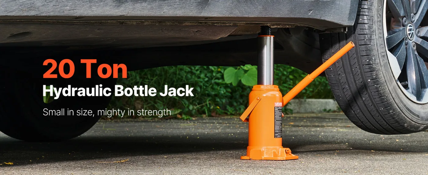 VEVOR Hydraulic Bottle Jack Orange 8.8-17.2 inch overview