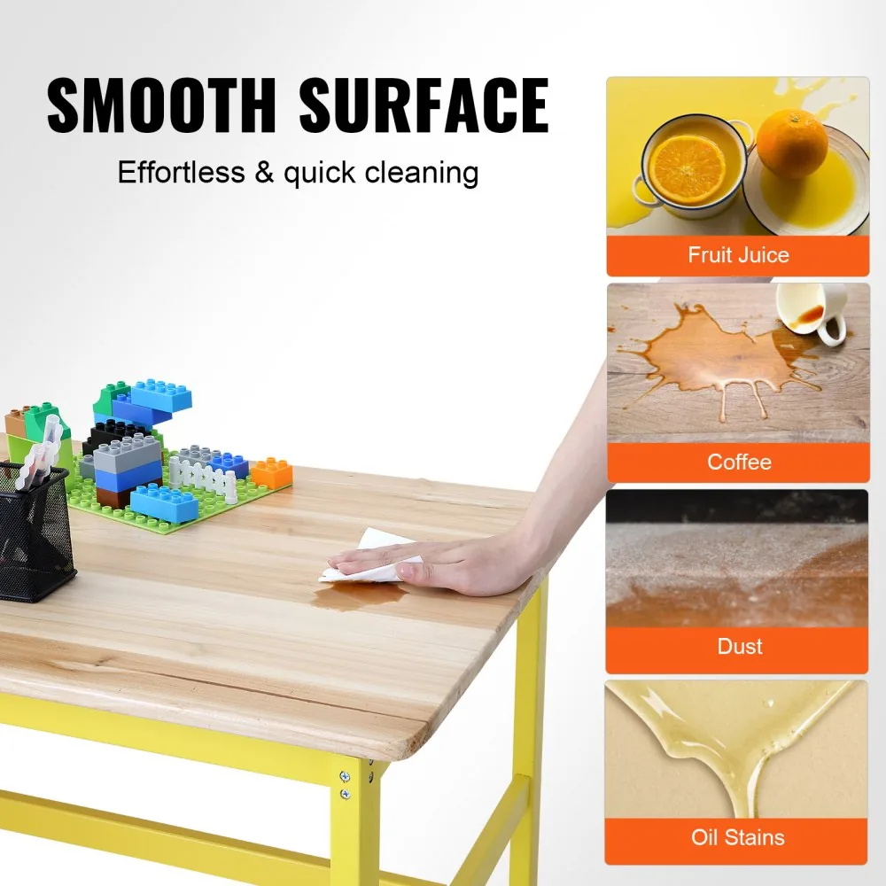 VEVOR Kids Table and Bench Set Natural product image 4