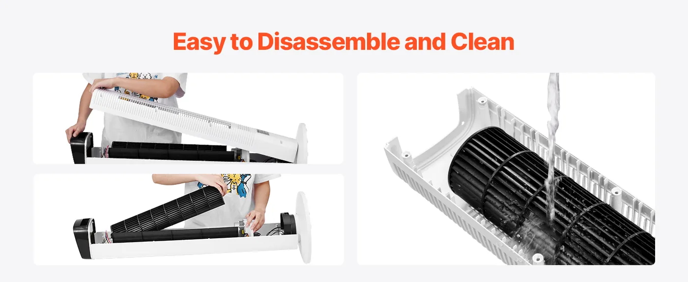 VEVOR Tower Fan 40inch Tower Fan-3 adjustable speeds Detachable for Cleaning