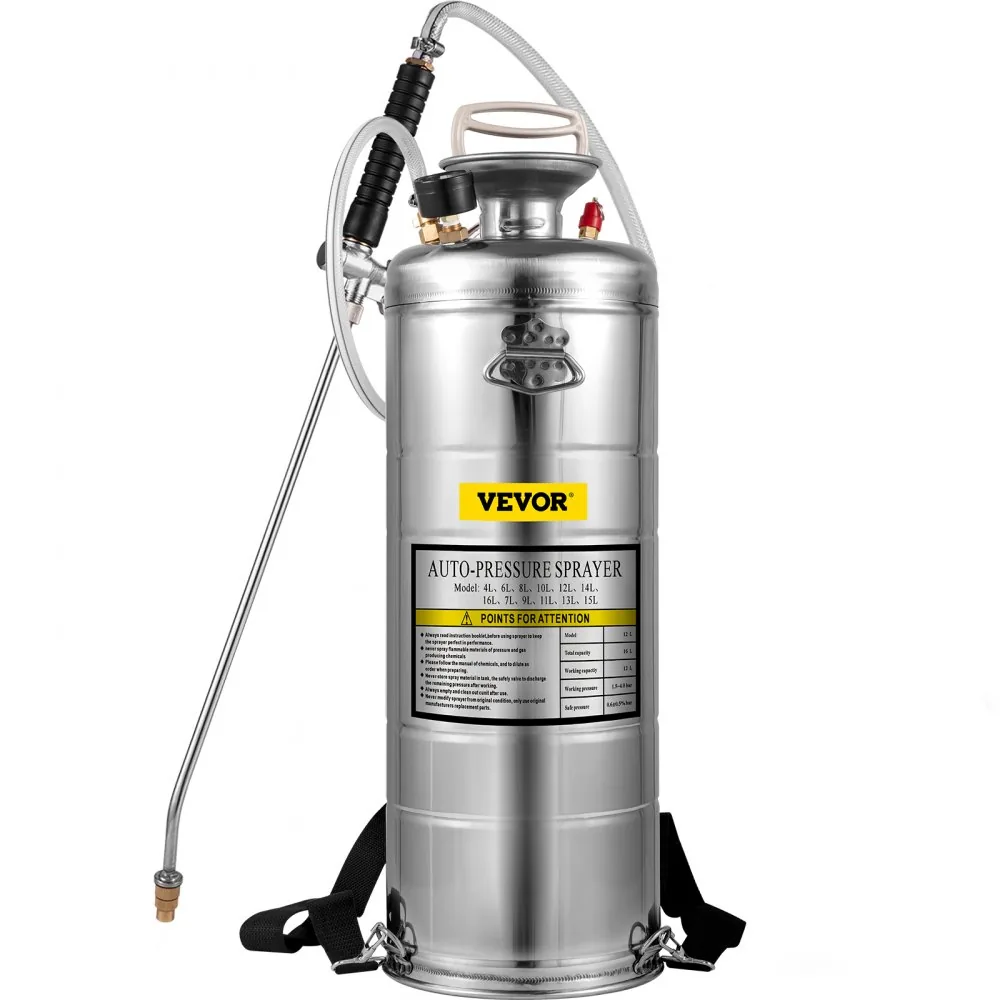 VEVOR 3.5 Gallon Stainless Steel Sprayer 20 in Wand durability detail