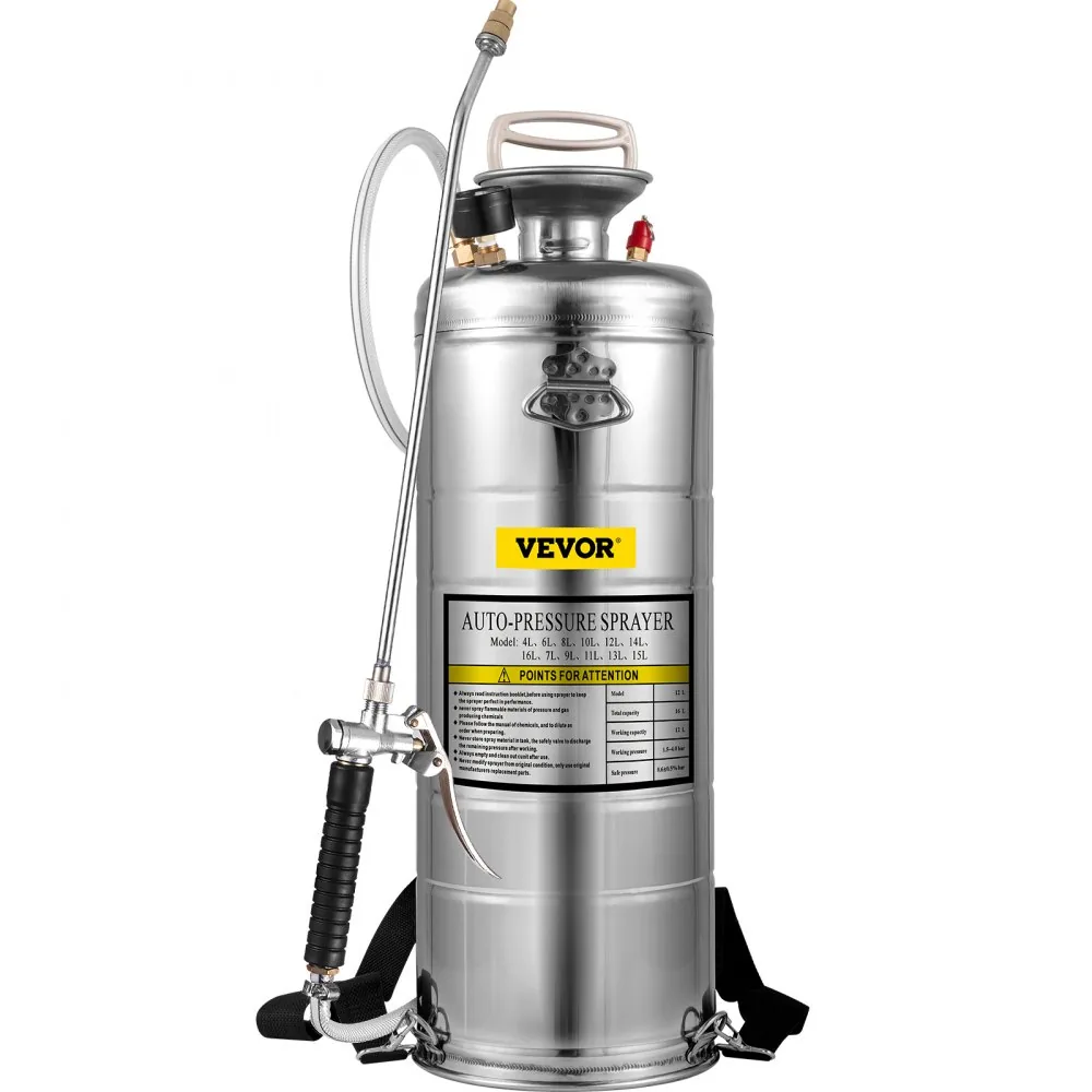 VEVOR 3.5 Gallon Stainless Steel Sprayer 20 in Wand performance detail