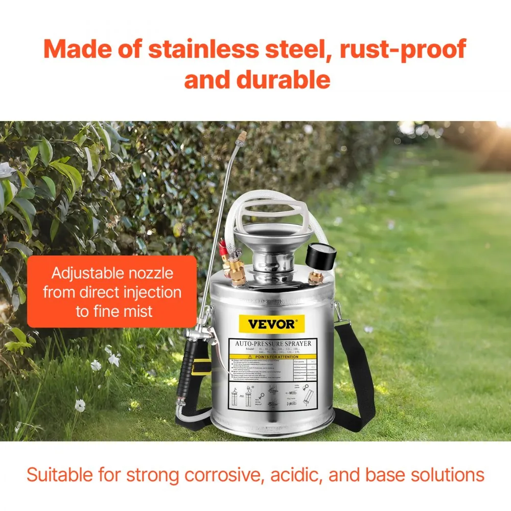 VEVOR 1 Gallon Stainless Steel Sprayer 12 in Wand installation