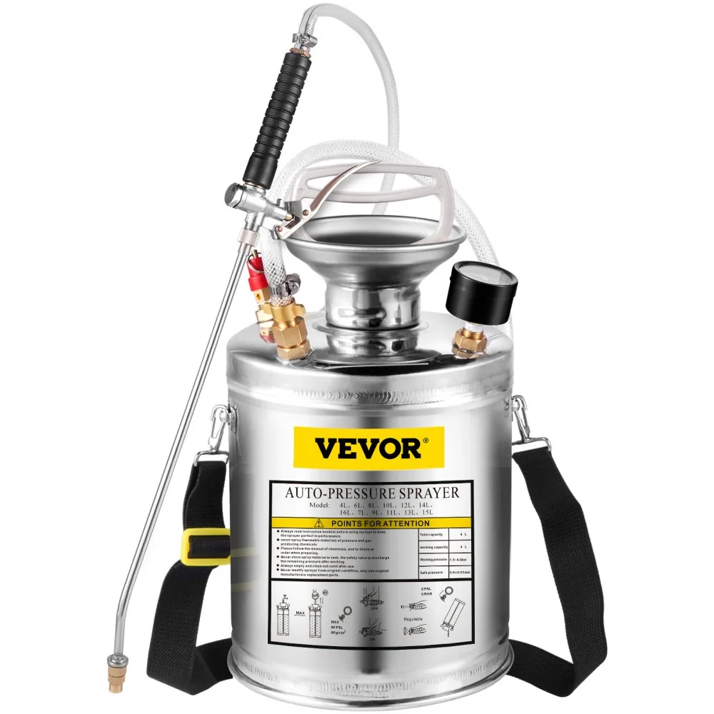 VEVOR 1 Gallon Stainless Steel Sprayer 12 in Wand accessories detail