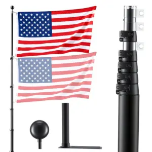 VEVOR Flag Pole Black 20 ft with Mount Base product image 1