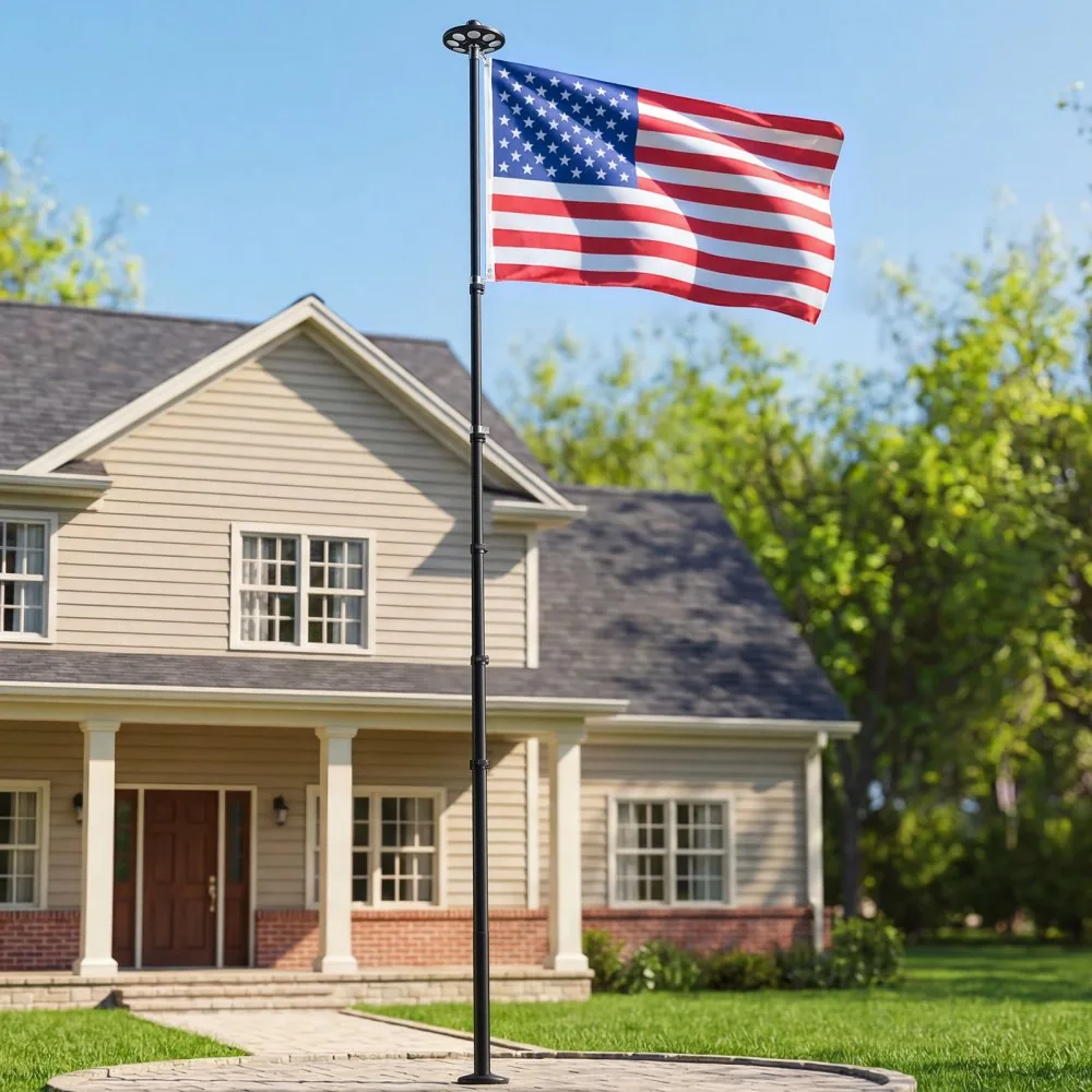 VEVOR Flag Pole Black 20 ft with Light product image 8