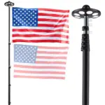 VEVOR Flag Pole Black 25 ft with Light product image 1