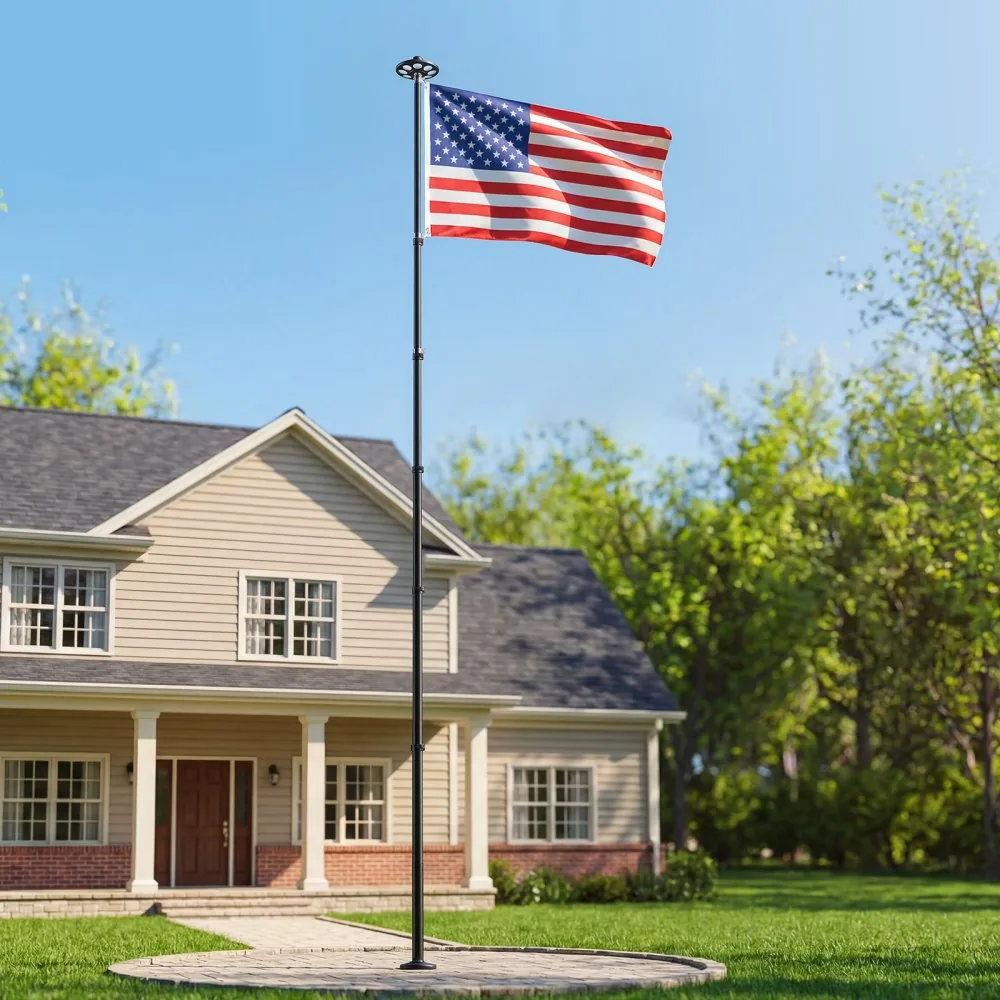 VEVOR Flag Pole Black 25 ft with Light product image 8