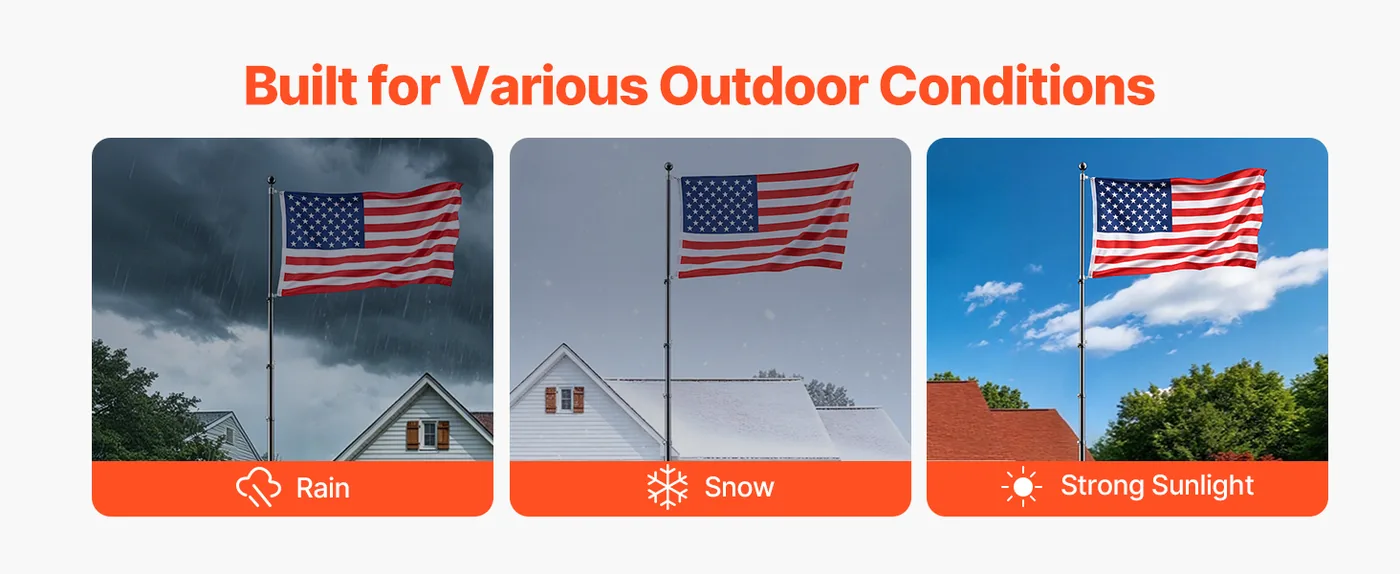 VEVOR Flag Pole Black 30 ft feature 3
