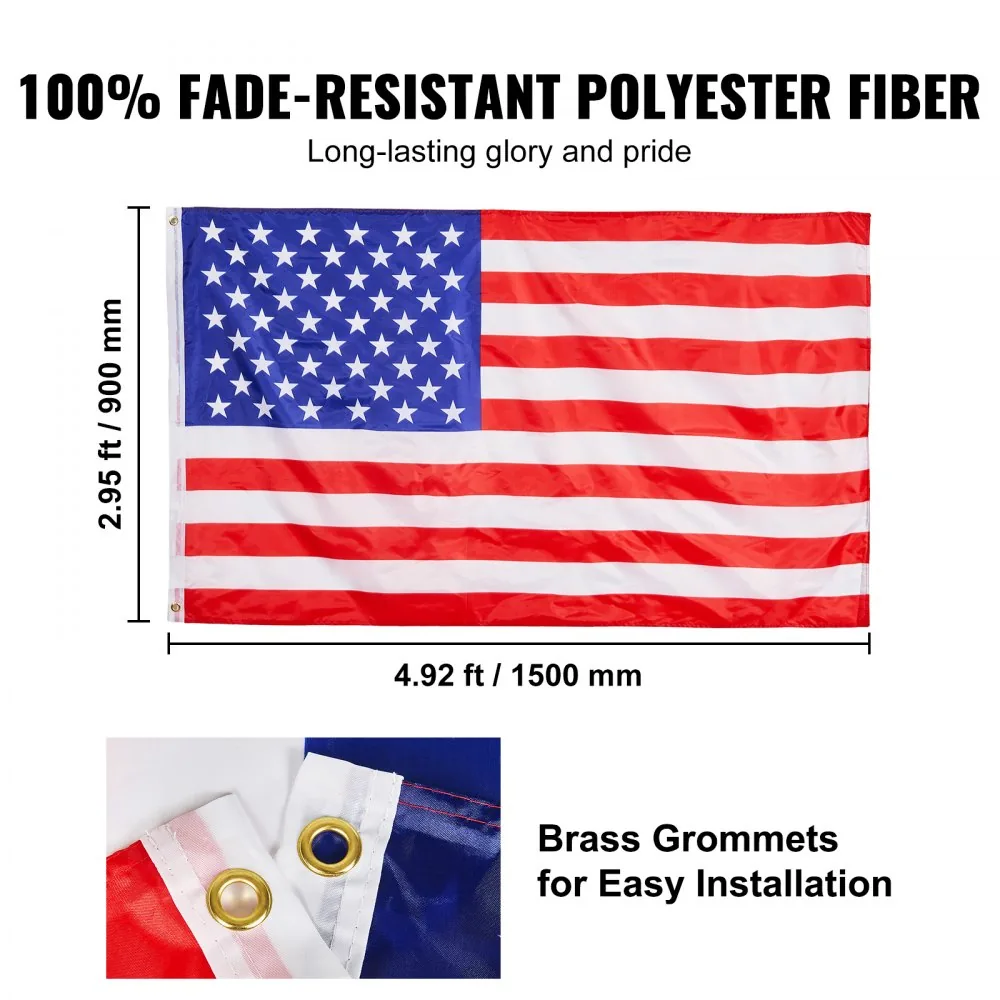 VEVOR 25FT Telescoping Flag pole Kit Black 25 ft product image 6