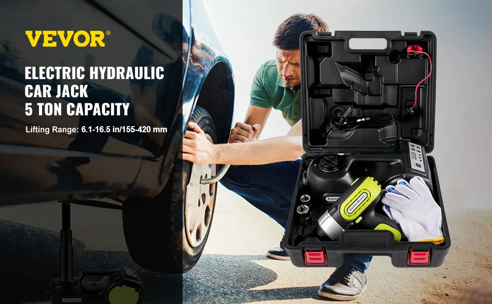 VEVOR Electric Car Jack 5 Ton Car Jack Hydraulic with Electr overview