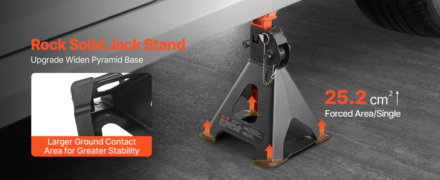 VEVOR Jack Stands 3T Two Locks Ensure the Stability