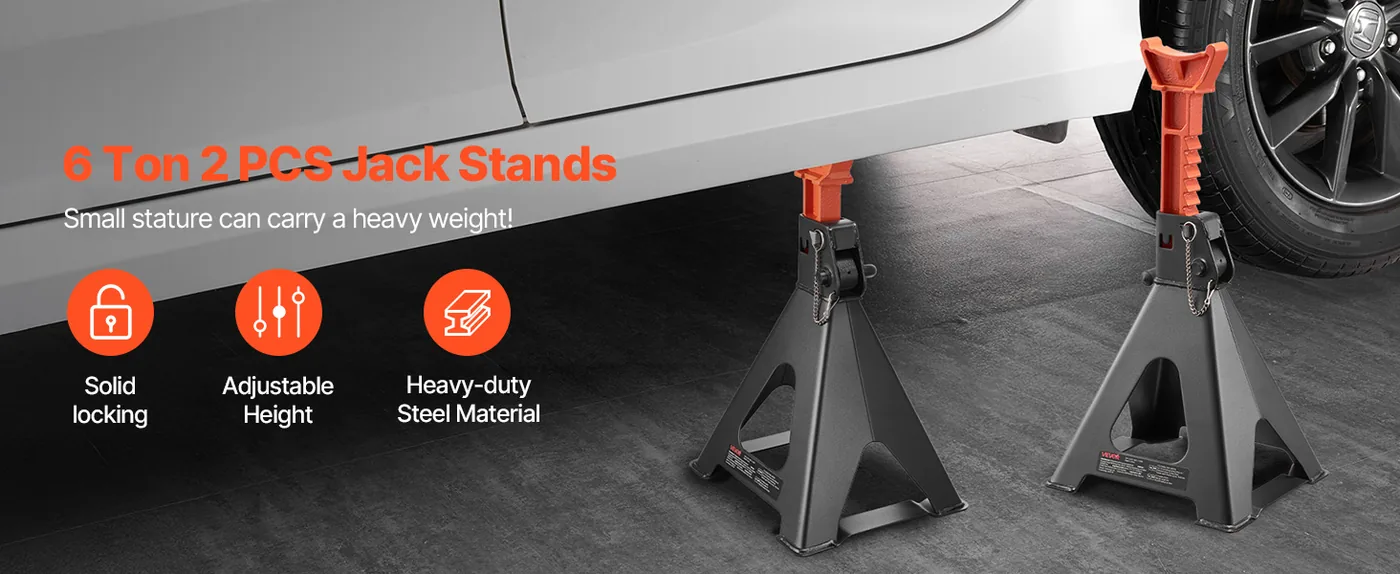 VEVOR Jack Stands 6T Two Locks overview