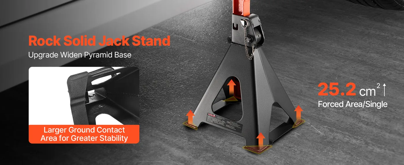 VEVOR Jack Stands 6T Two Locks Ensure the Stability