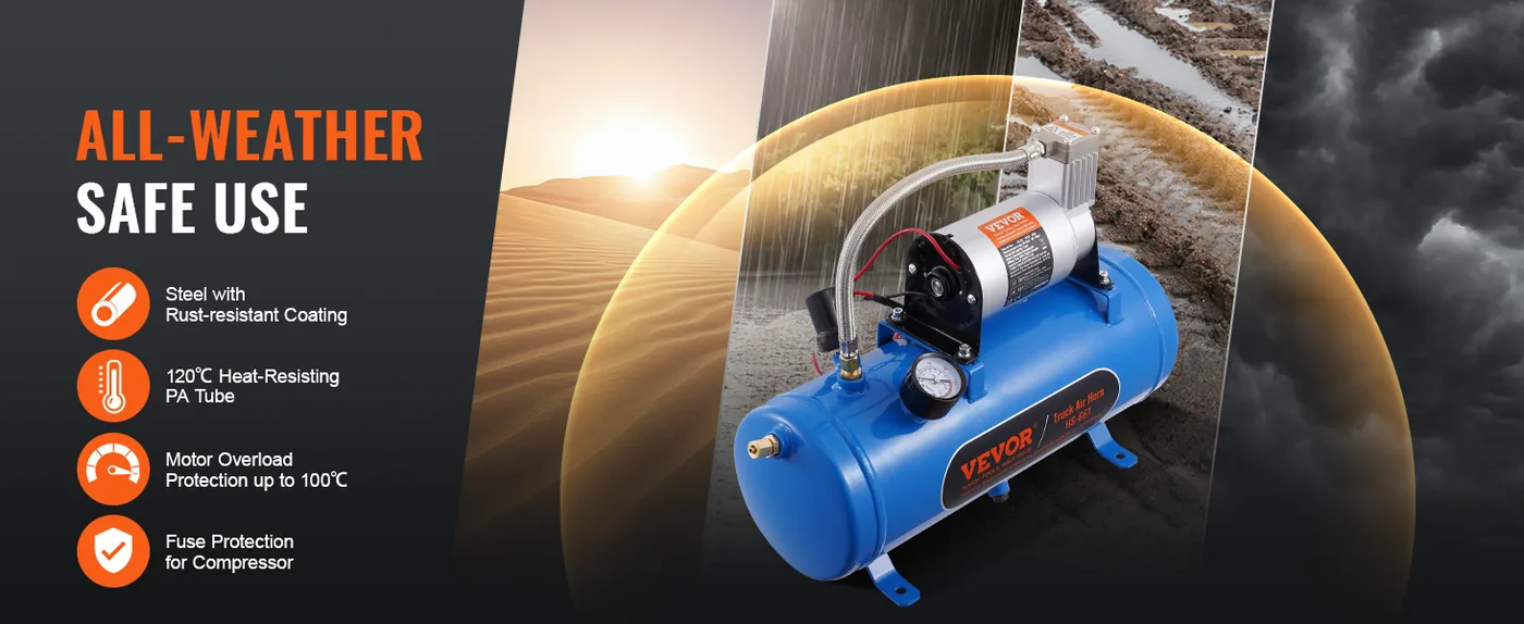 VEVOR 12V Air Compressor with Tank 1.6 Gallon/6 L feature 2