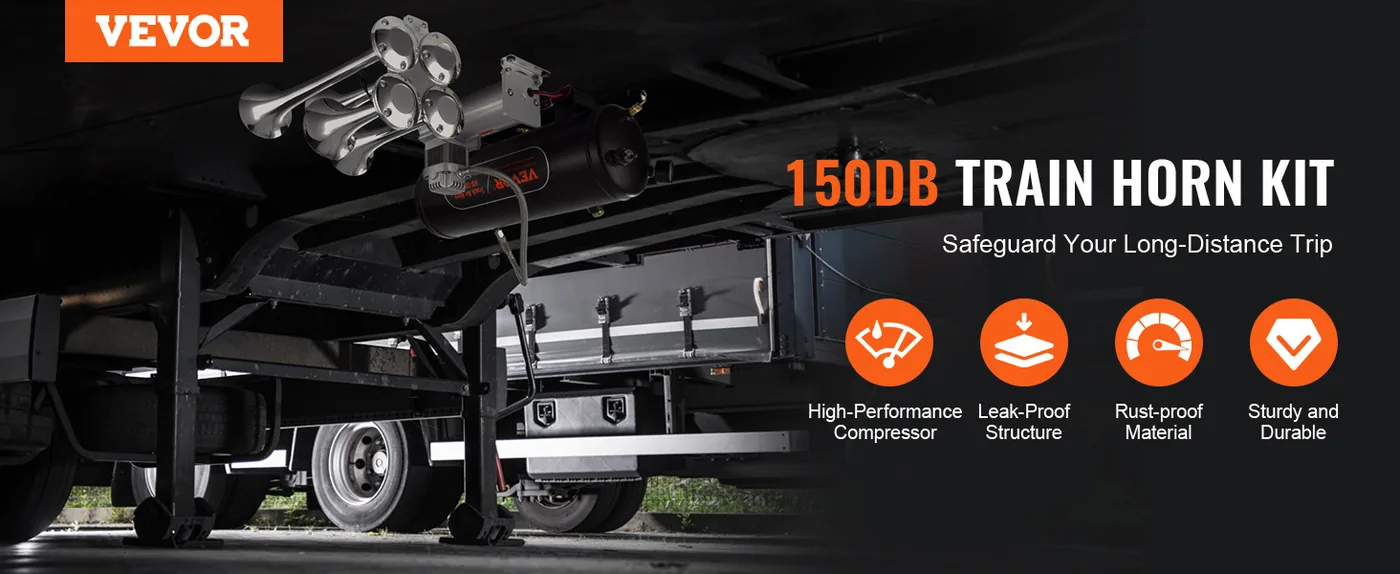 VEVOR Train Horns Kit 10 L overview