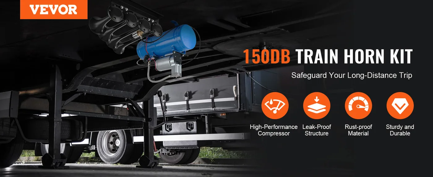 VEVOR Train Horns Kit 6 L overview