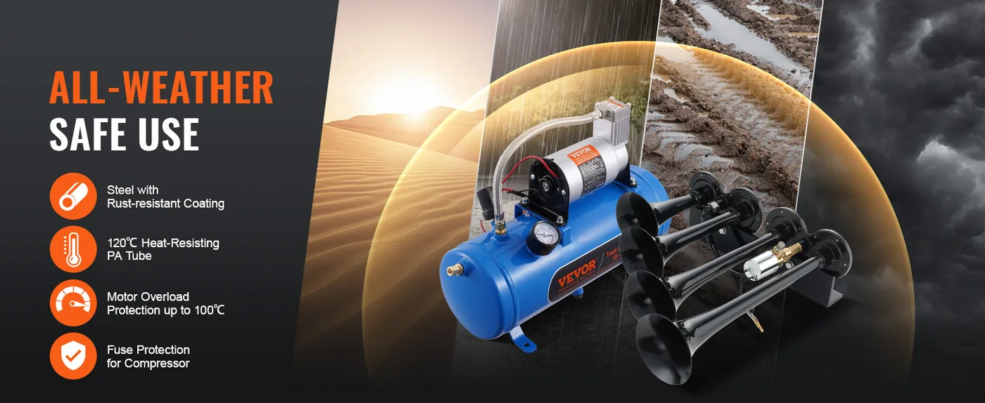 VEVOR Train Horns Kit 6 L feature 2