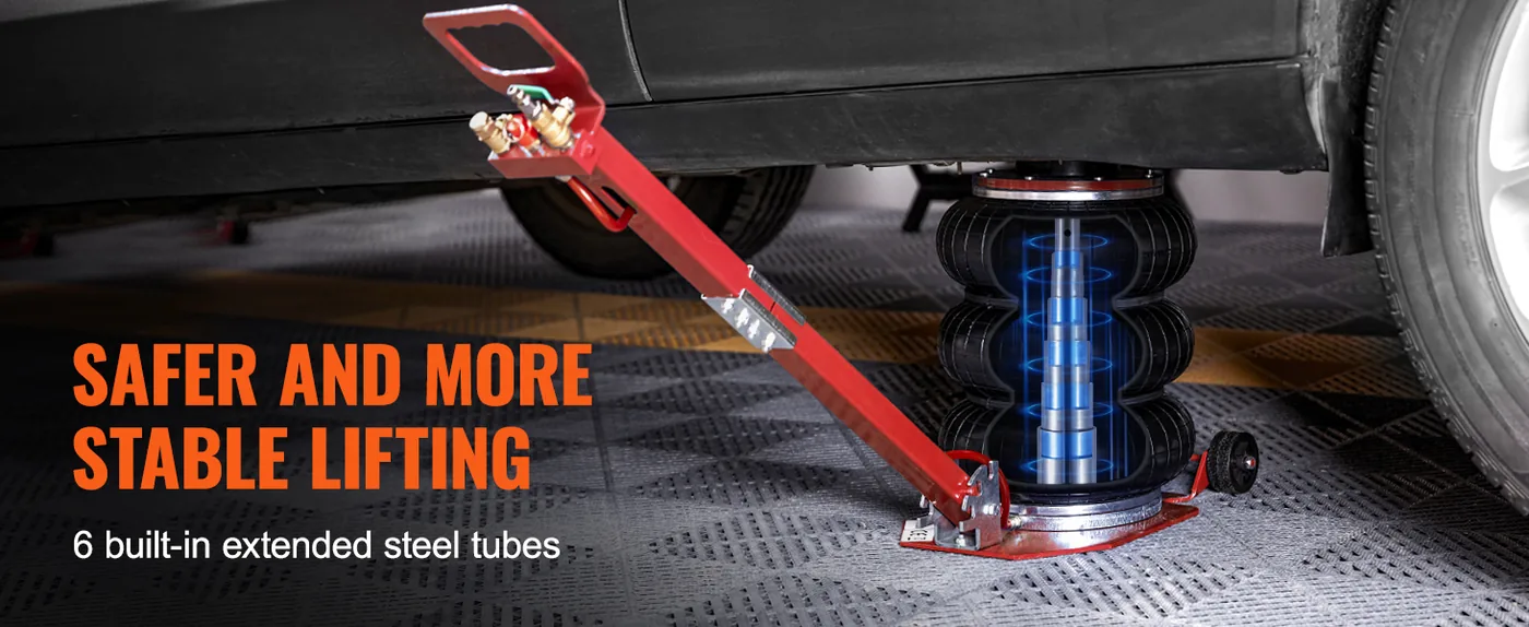 VEVOR Air Jack Adjustable Long Handle Red feature 2