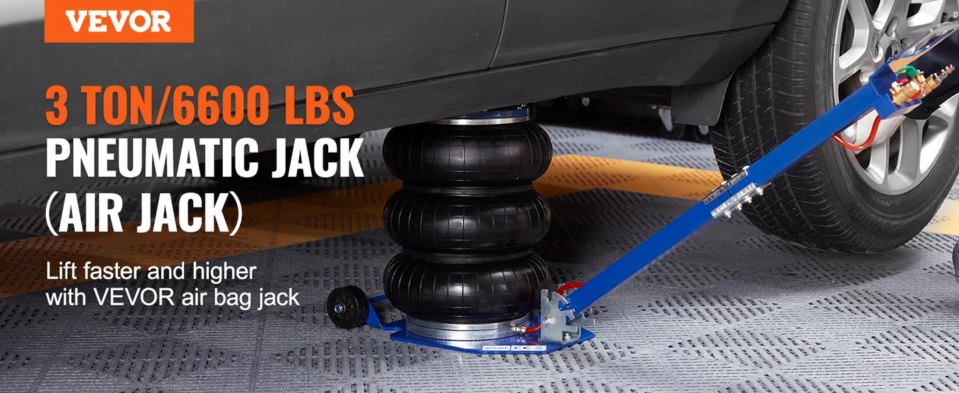 VEVOR Air Jack Adjustable Long Handle Blue overview