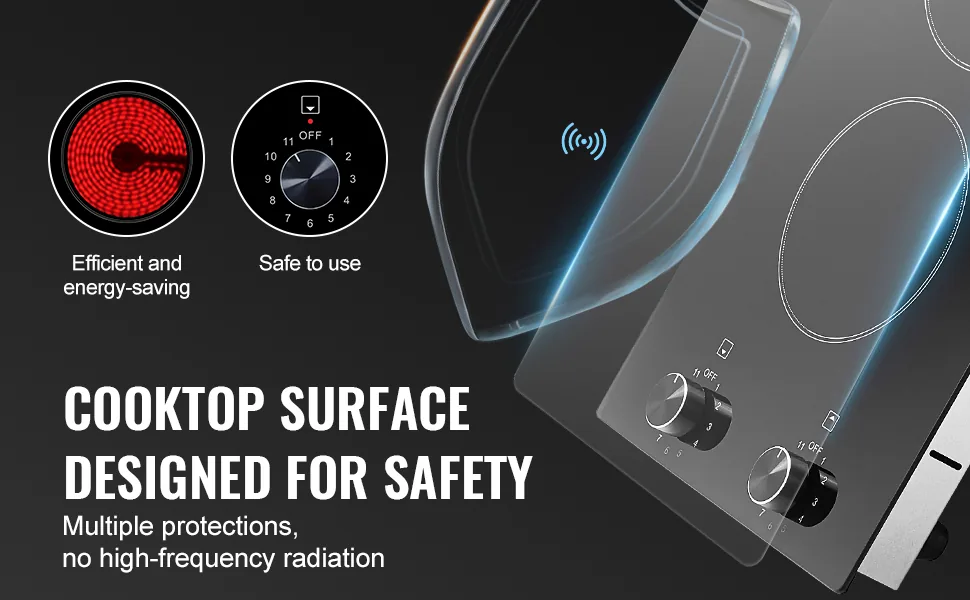 VEVOR Electric Cooktop 3000W 2 feature 3