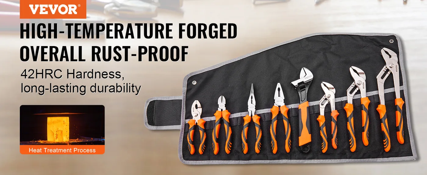 VEVOR 8-Piece Pliers Set 8pcs 6-12inch overview