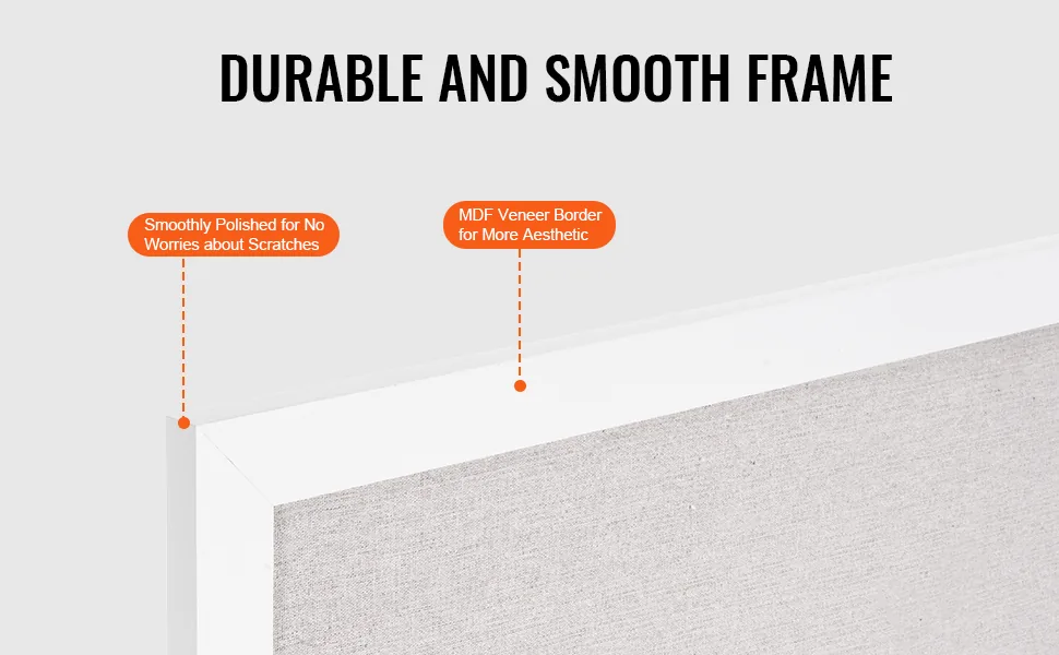 VEVOR 30"x20" White Cork Board with Linen Surface &ndash; Stylish feature 3