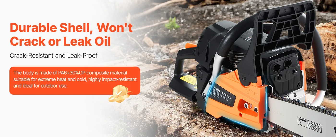 VEVOR 62CC Gas Chainsaw, 20 inch 3.8 HP Gas Powered High-Strength Body