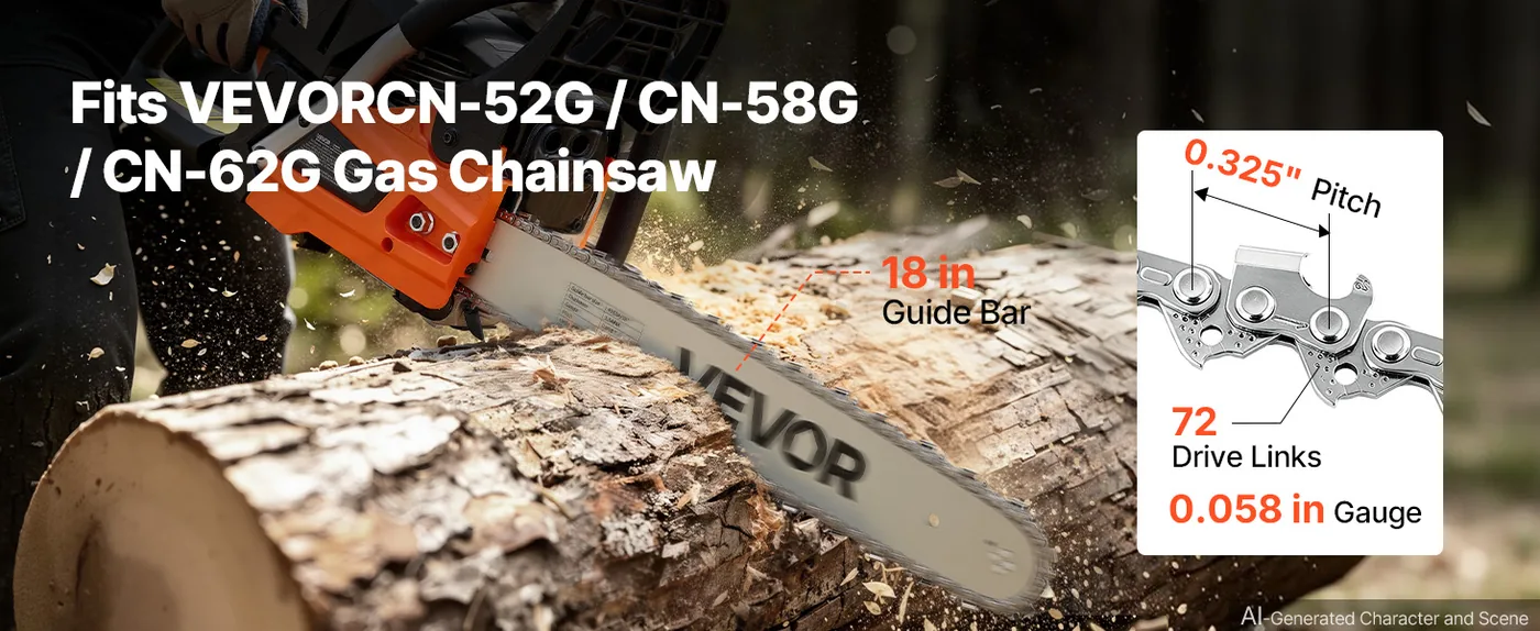 VEVOR chainsaw guide bar steel rail detail