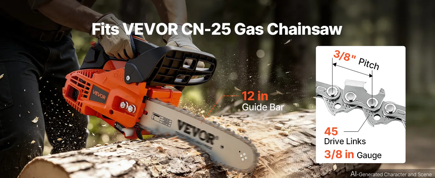 VEVOR chainsaw guide bar steel rail detail