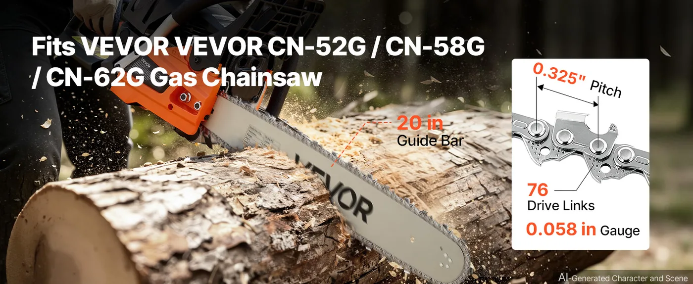 VEVOR chainsaw guide bar steel rail detail
