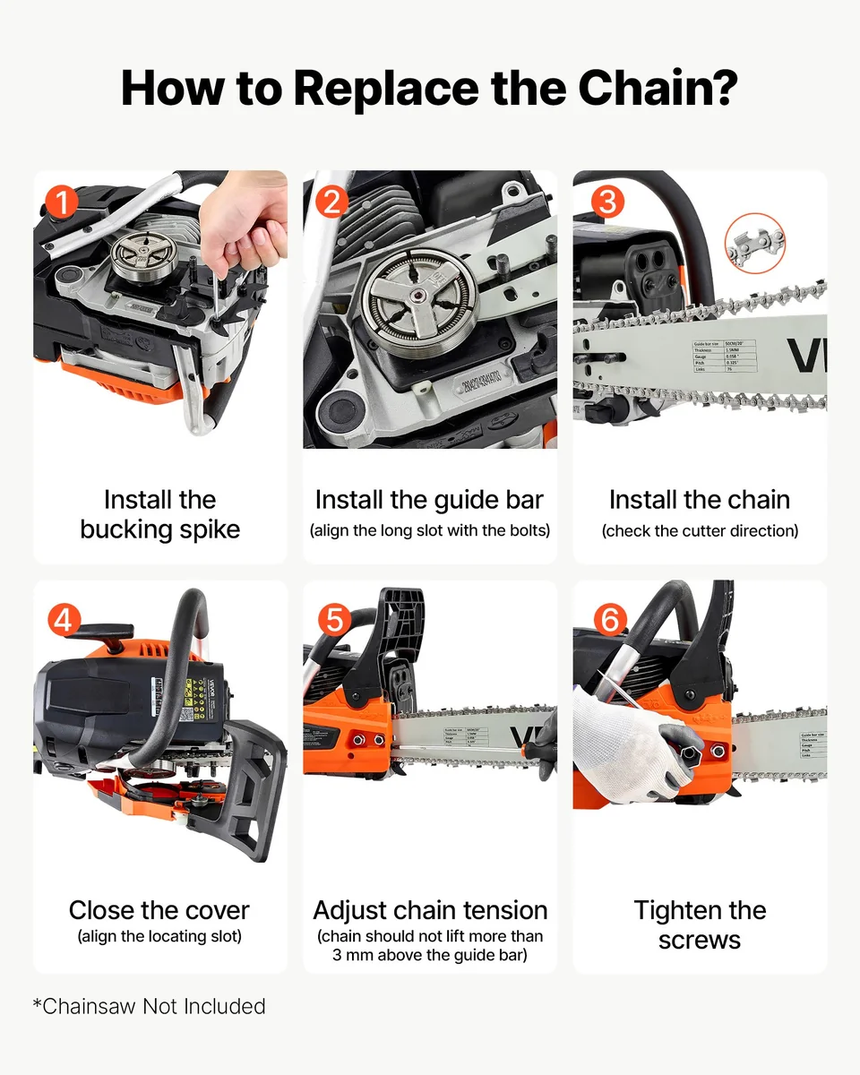 VEVOR 20 inch chainsaw chain tie straps
