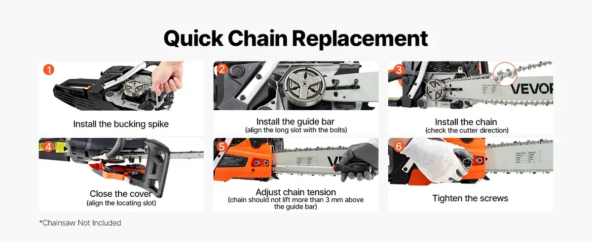 VEVOR 20 inch chainsaw chain durable alloy steel