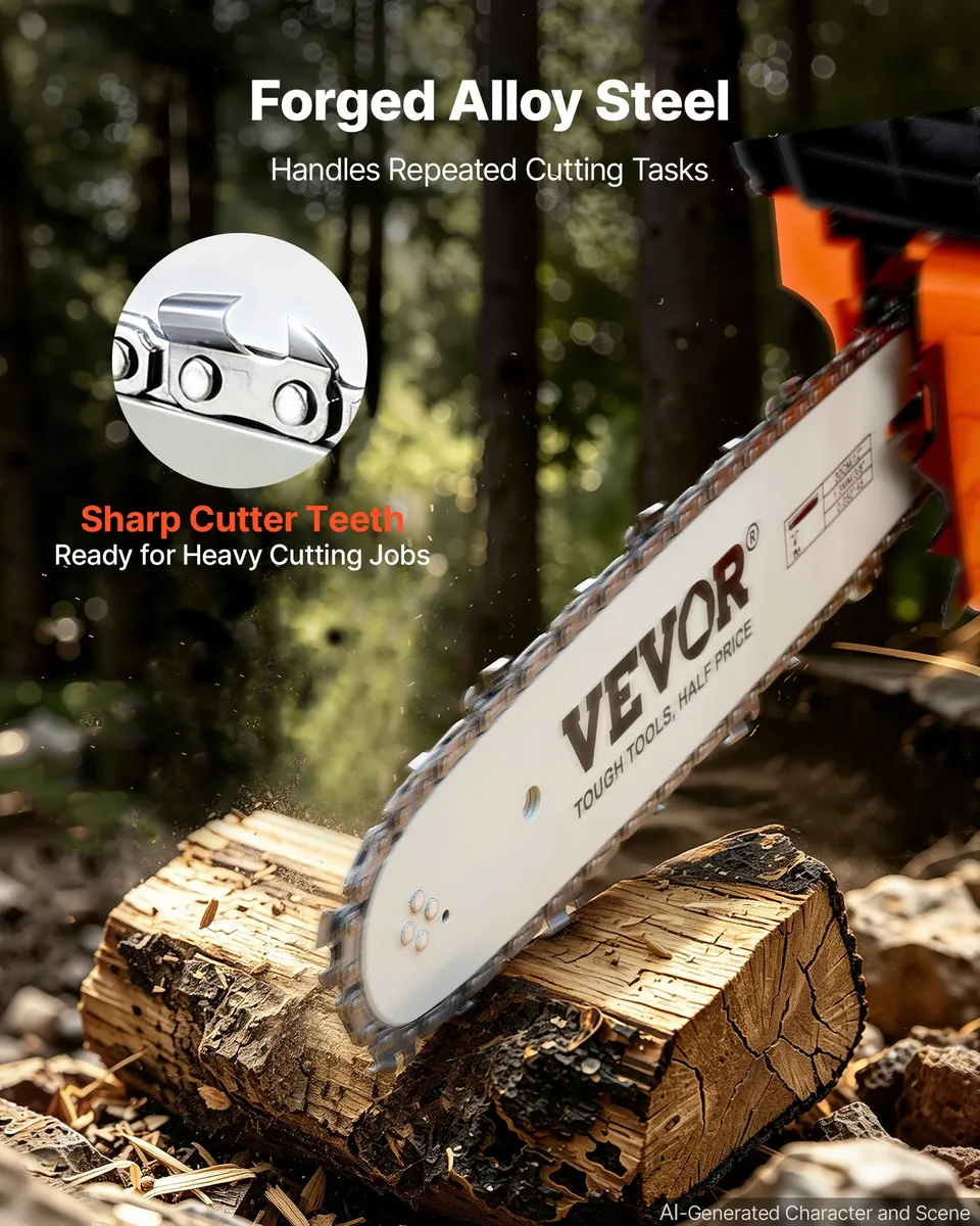 VEVOR 12 inch chainsaw chain sharp cutter teeth