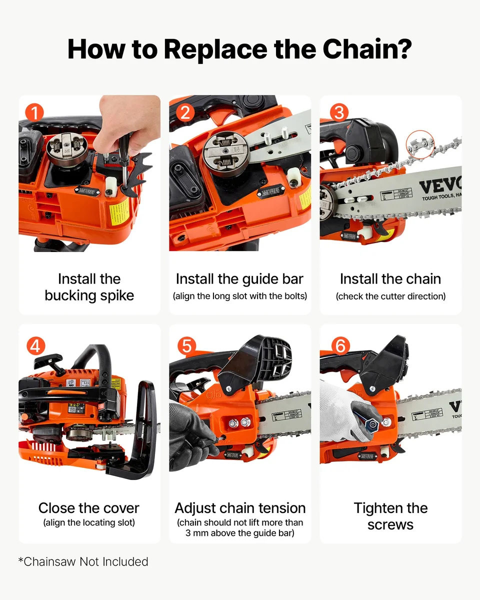 VEVOR 12 inch chainsaw chain tie straps
