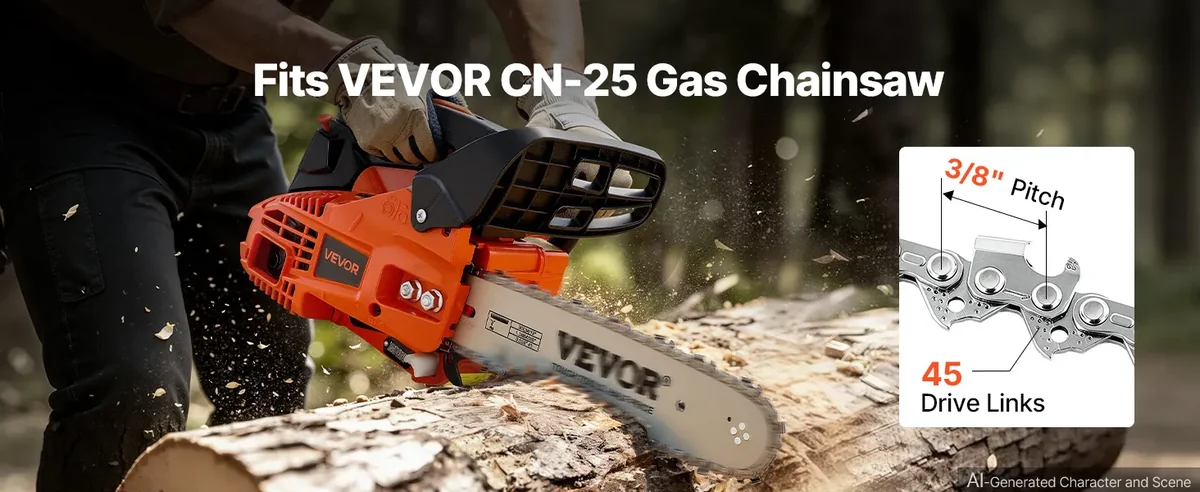 VEVOR 12 inch chainsaw chain 3 pack value