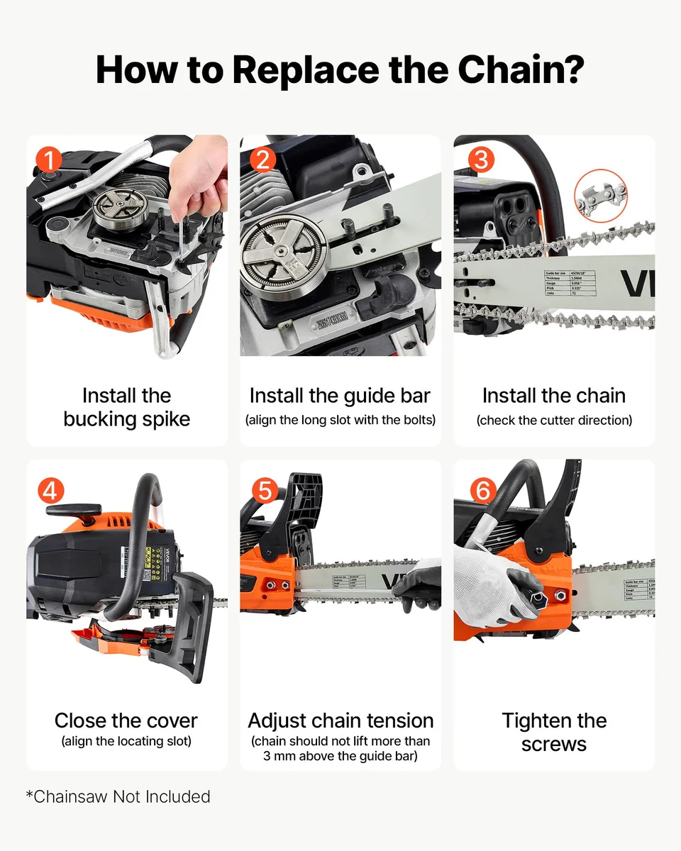 VEVOR 18 inch chainsaw chain tie straps
