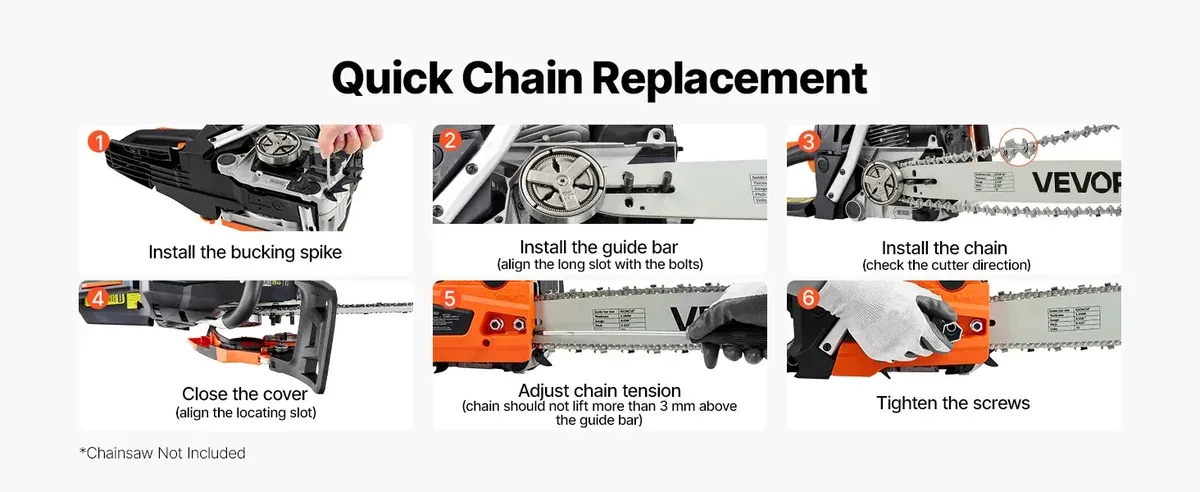 VEVOR 18 inch chainsaw chain durable alloy steel