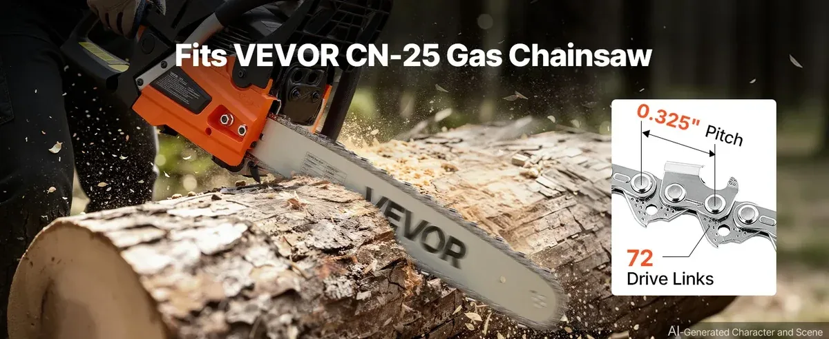 VEVOR 18 inch chainsaw chain sharp cutter teeth