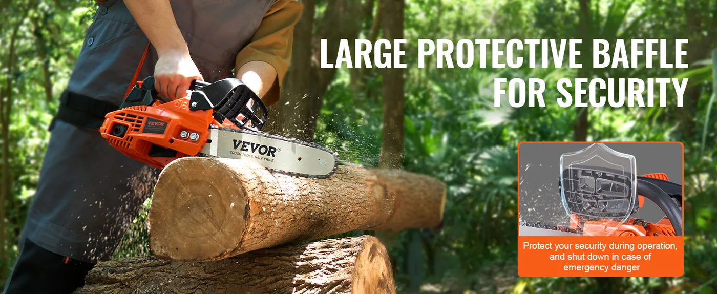 VEVOR 12 inch gas chainsaw for outdoor cutting
